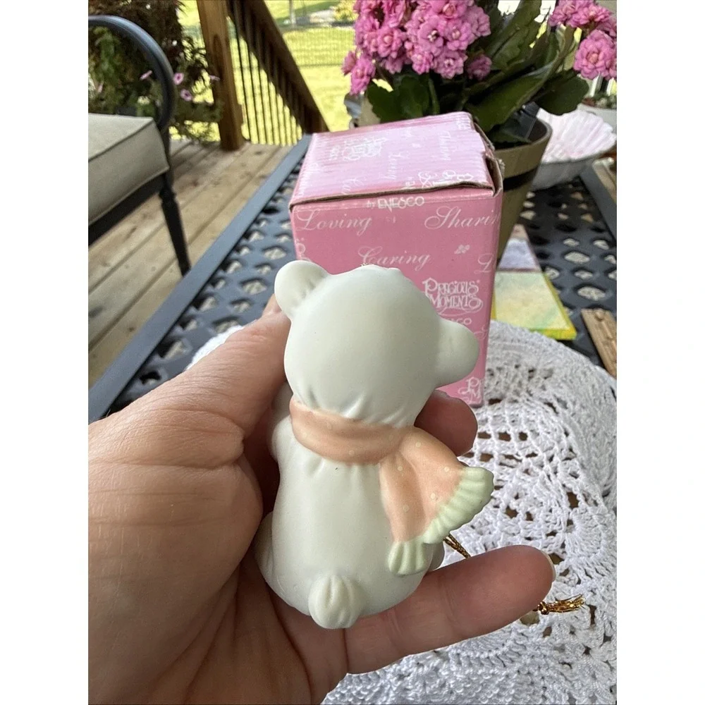 Precious Moments by Enesco Bear Porcelain Hanging Ornament 2002 104209